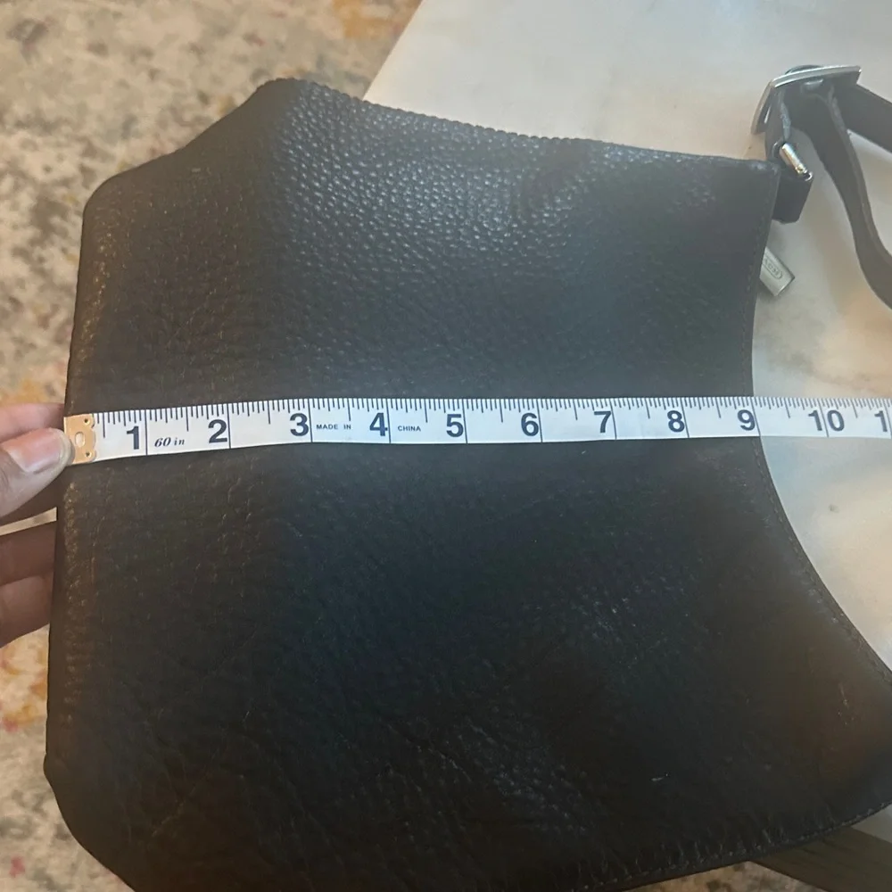 Vintage Coach Hudson Black Pebbled Leather Shoulder Bag - Picture 6 of 6